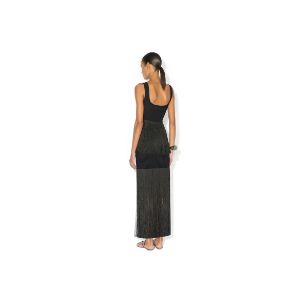 Alaia Fringed Tube Skirt, view 3