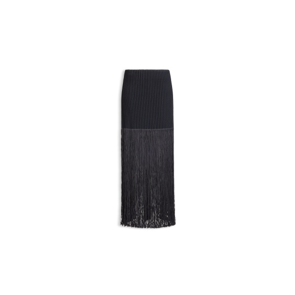 Alaïa Fringed Tube Skirt - ALAÏA Skirts - Laser Cut Luxury - Shop at Luxury Shoes 