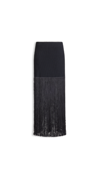 Alaïa Fringed Tube Skirt - ALAÏA Skirts - Laser Cut Luxury - Shop at Luxury Shoes 