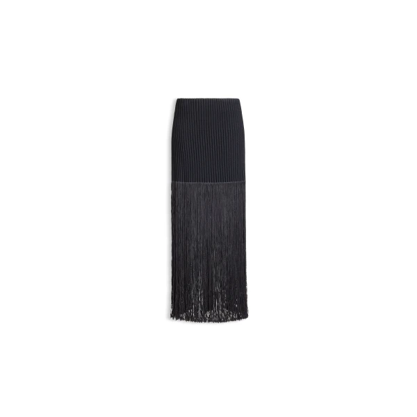 Alaïa Fringed Tube Skirt - ALAÏA Skirts - Laser Cut Luxury - Shop at Luxury Shoes 