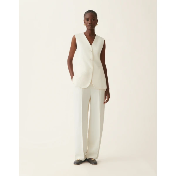 Fabiana Filippi Cady Vest in Butter, view 2