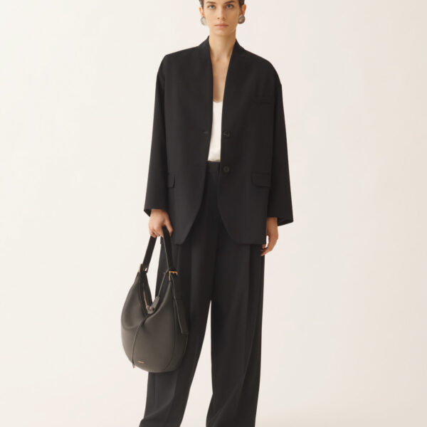 Fabiana Filippi Midnight Blue Techno-Tailored Jacket, view 2
