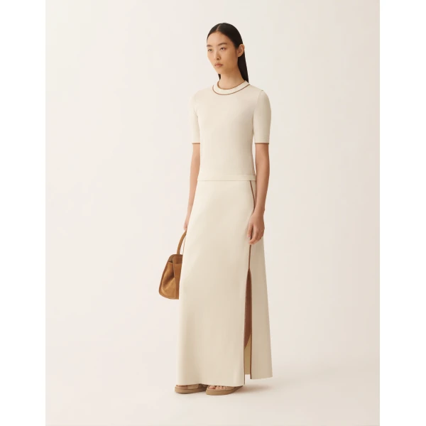 Fabiana Filippi Skirt in Organic Cotton, Butter, view 2