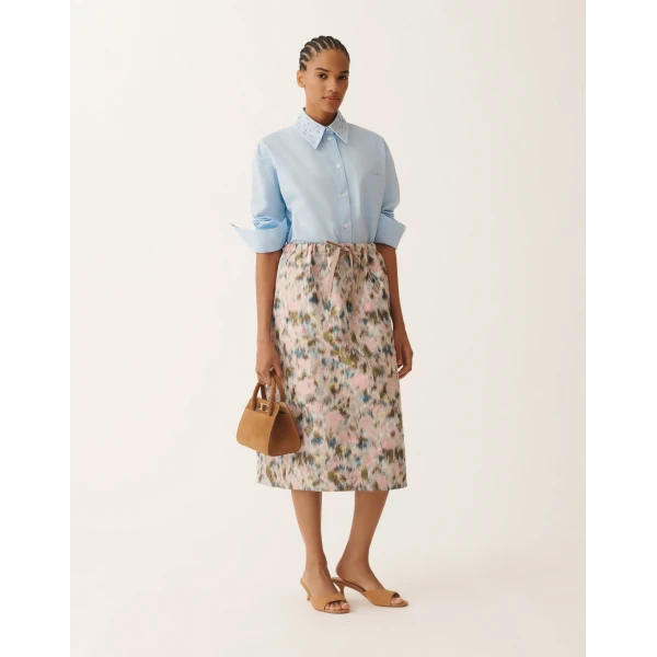 Fabiana Filippi Midi Skirt in Technical Chiné, view 2