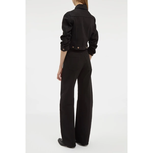 Gabriela Hearst Adira Jacket in Black Recycled Cotton Denim, view 5