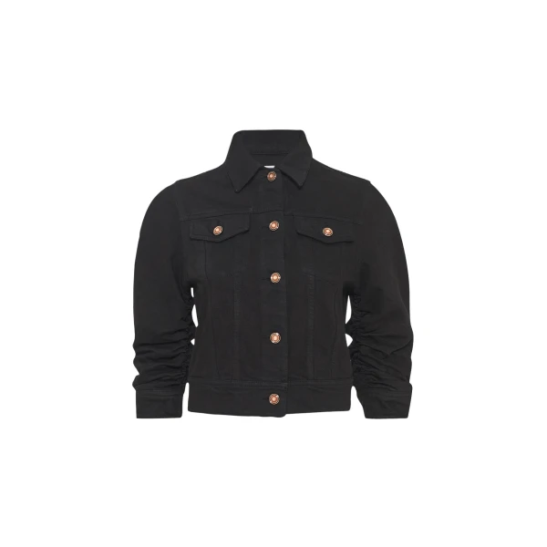 Gabriela Hearst Adira Jacket in Black Recycled Cotton Denim, view 6