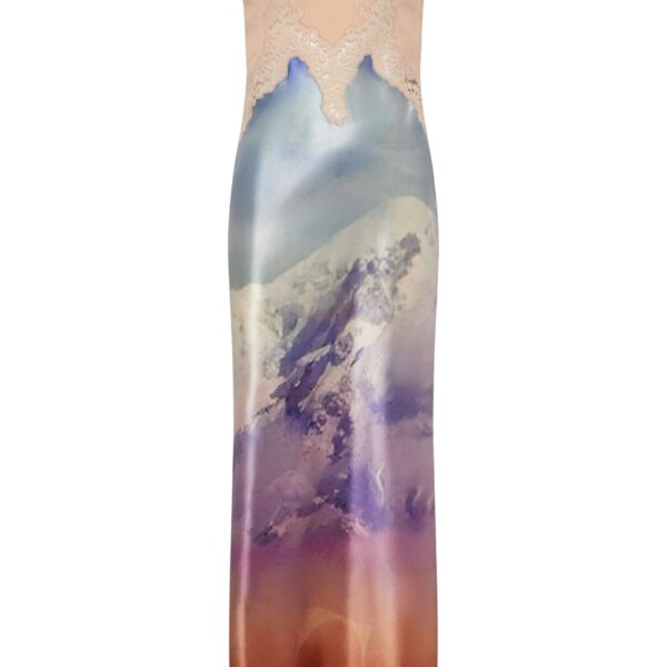 Gabriela Hearst Adolphine Slip Maxi Dress in Mountain Printed Satin Silk Twill, view 6