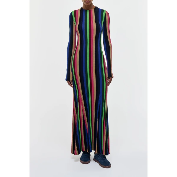 Gabriela Hearst Affinity Knit Maxi Dress in Multi Cashmere Silk, view 2