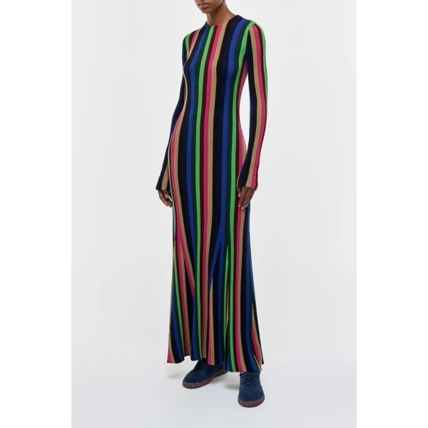 Gabriela Hearst Affinity Knit Maxi Dress in Multi Cashmere Silk, view 3