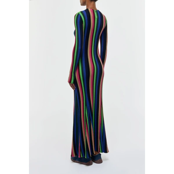 Gabriela Hearst Affinity Knit Maxi Dress in Multi Cashmere Silk, view 4