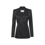 Gabriela Hearst Aleah Blazer in Black Embroidered Silk