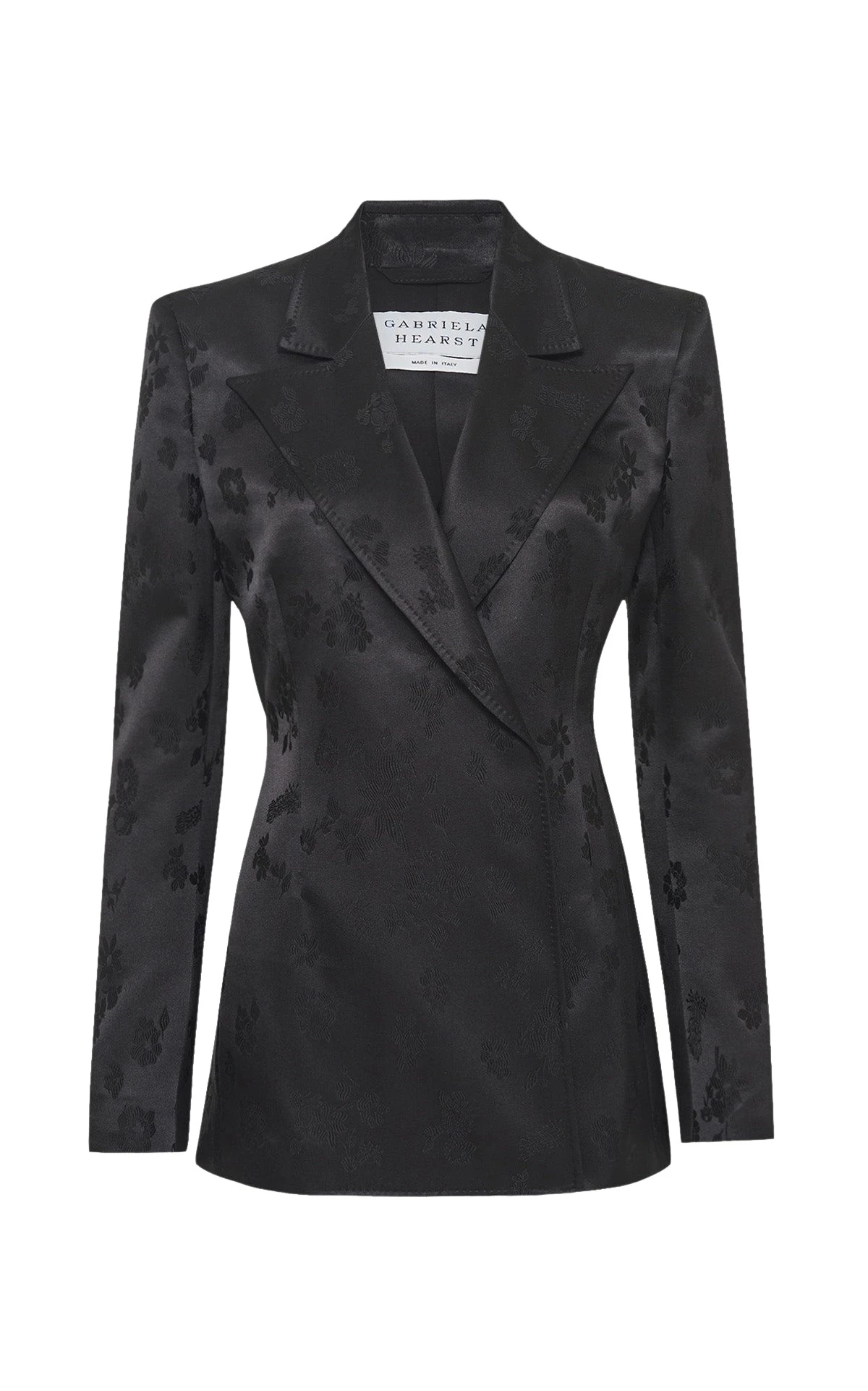 Gabriela Hearst Aleah Blazer in Black Embroidered Silk