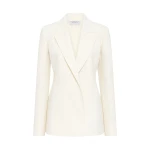 Gabriela Hearst Aleah Blazer in Ivory Virgin Wool Crepe