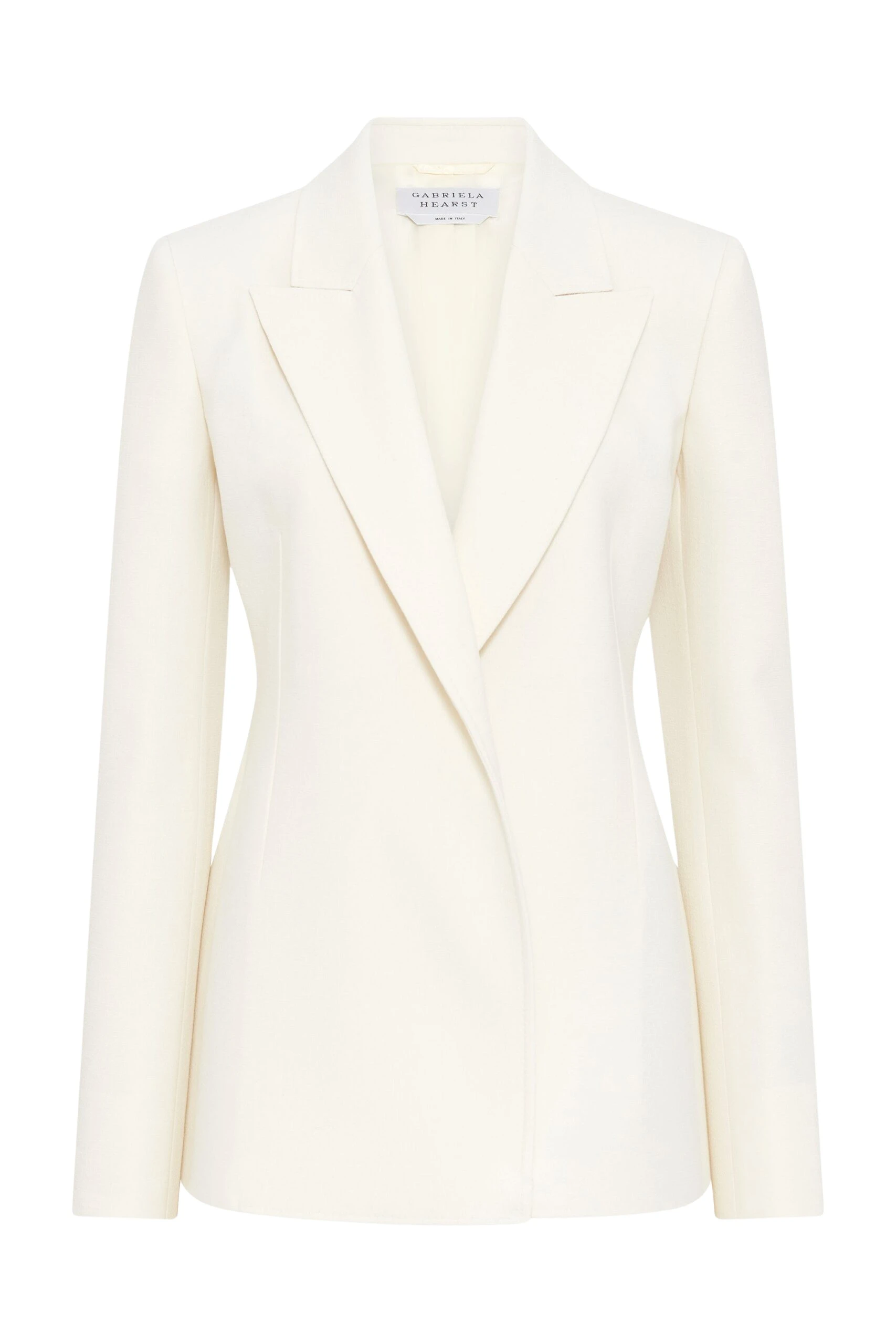 Gabriela Hearst Aleah Blazer in Ivory Virgin Wool Crepe