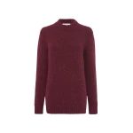 Gabriela Hearst Alfie Knit Sweater in Bordeaux Speckled Aran Cashmere