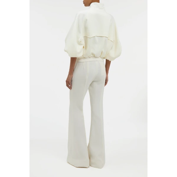 Gabriela Hearst Aluin Jacket in Ivory Virgin Wool Crepe, view 4