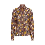 Gabriela Hearst Aluma Patchwork Stars Shirt in Mutli Nappa Leather