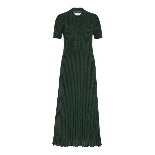 Gabriela Hearst Amor Knit Midi Dress in English Green Cashmere Silk, view 2