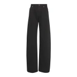 Gabriela Hearst Amoret Barrel-leg Jean in Black Recycled Cotton Denim