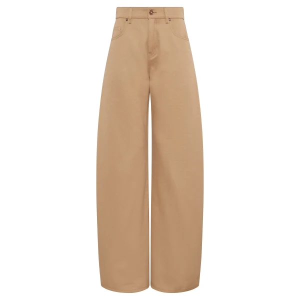 Gabriela Hearst Amoret Barrel-leg Jean in Camel Sea Island Cotton Twill, view 6