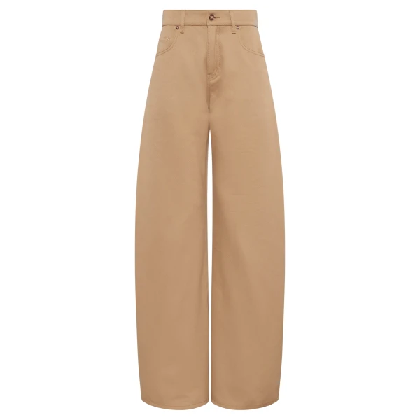 Gabriela Hearst Amoret Barrel-leg Jean in Camel Sea Island Cotton Twill