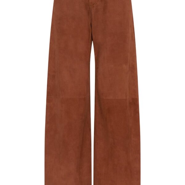 Gabriela Hearst Amoret Barrel-leg Jean in Cognac Suede