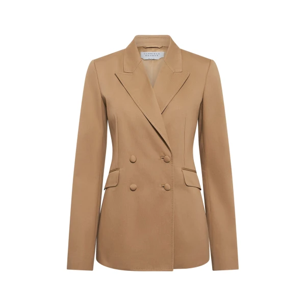 Gabriela Hearst Angela Blazer in Camel Light Sea Island Cotton Twill, view 6