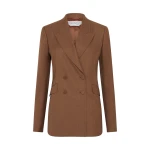 Gabriela Hearst Angela Blazer in Chestnut Wool Silk