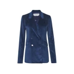 Gabriela Hearst Angela Blazer in Electric Navy Sea Island Cotton Corduroy