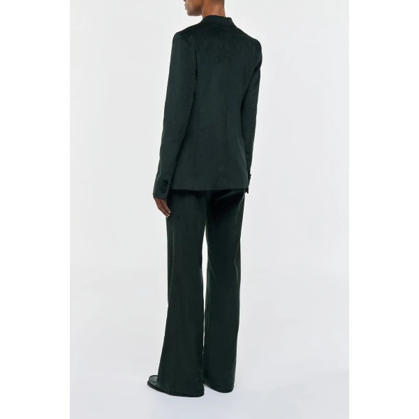 Gabriela Hearst Angela Blazer in English Green Sea Island Cotton Corduroy, view 5