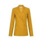 Gabriela Hearst Angela Blazer in Golden Birch Linen Twill