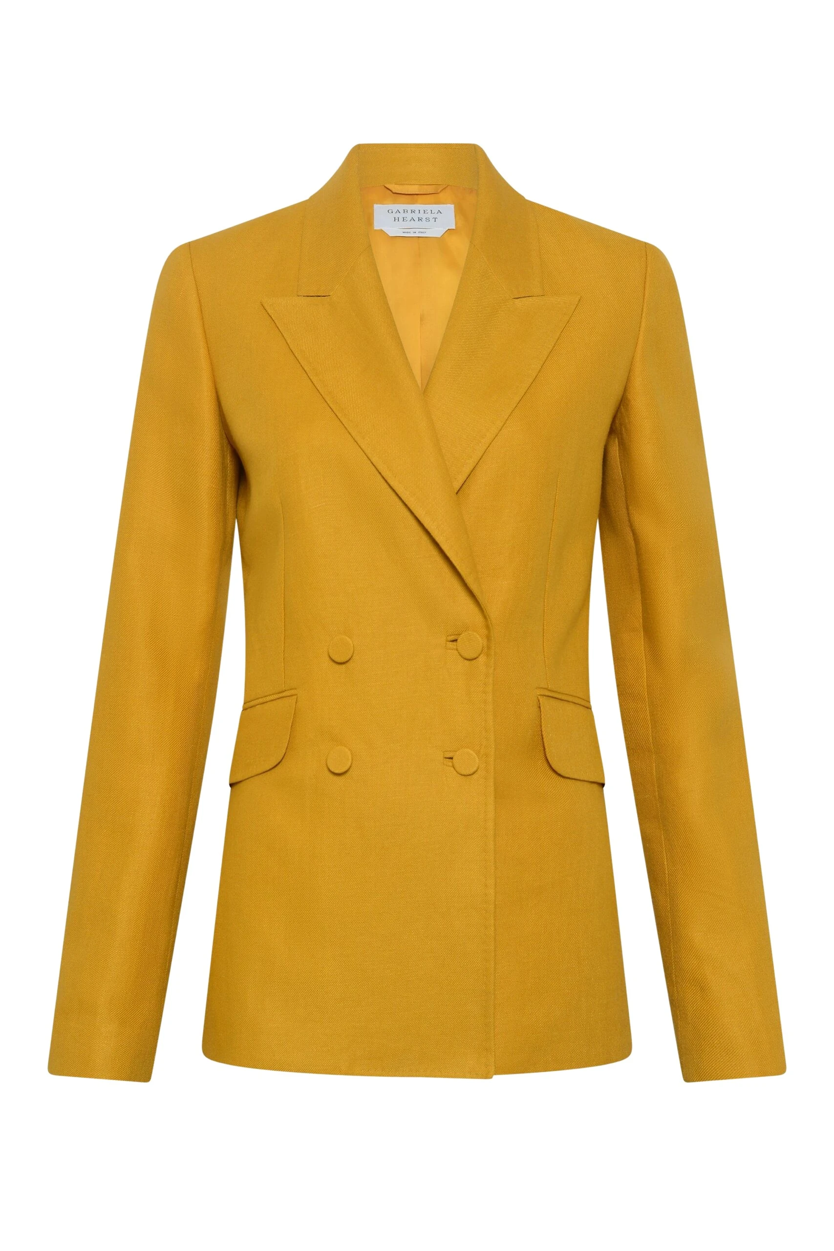 Gabriela Hearst Angela Blazer in Golden Birch Linen Twill
