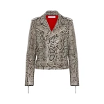 Gabriela Hearst Anton Biker Jacket in Greyscale Inversa™ Snakeskin Gabriela Hearst Anton Biker Jacket in Greyscale Inversa™ Snakeskin