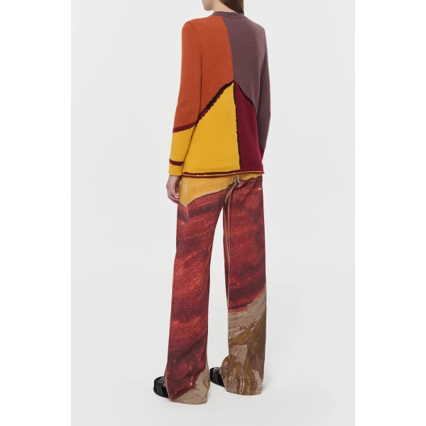 Gabriela Hearst Arcana Knit Sweater in Fire Multi Cashmere, view 4