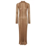 Gabriela Hearst Atira Knit Maxi Dress in Camel Silk