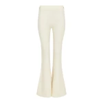 Gabriela Hearst Ayala Flare Cropped Knit Pant in Off White Merino Wool Cashmere