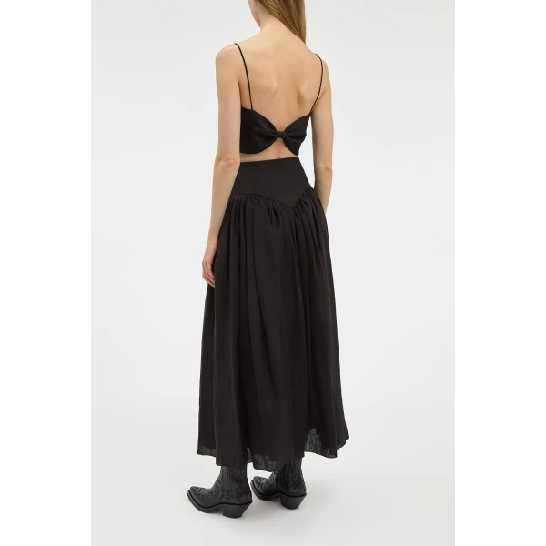 Gabriela Hearst Blazie Top in Black Aloe Linen, view 4
