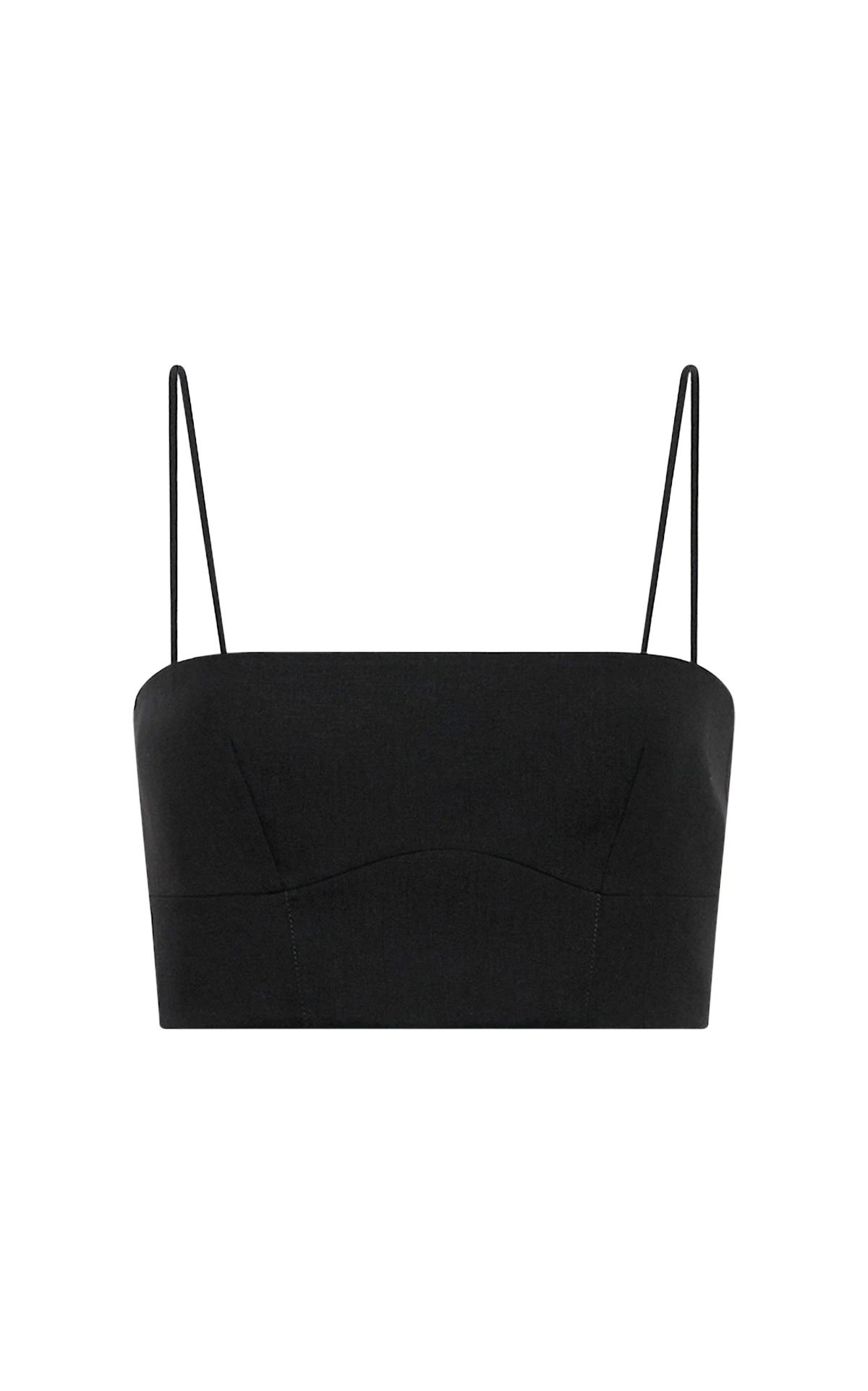 Gabriela Hearst Blazie Top in Black Aloe Linen