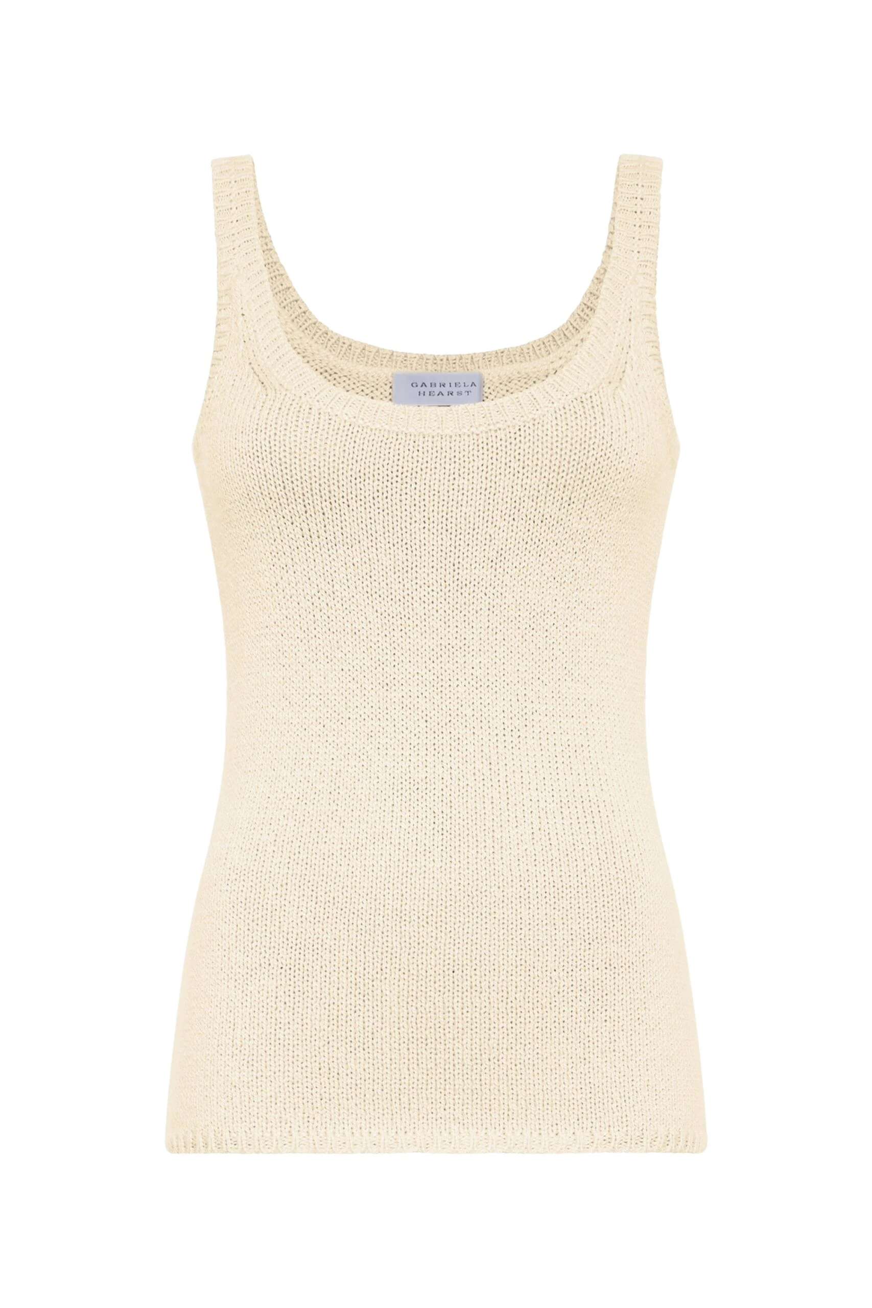 Gabriela Hearst Brigid Knit Tank Top in Off White Cashmere