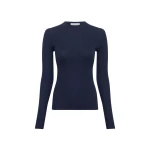 Gabriela Hearst Browning Knit Sweater in Electric Navy Cashmere Silk