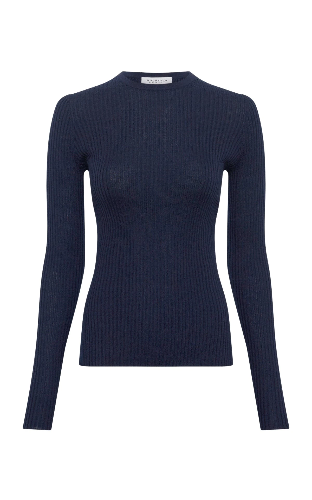 Gabriela Hearst Browning Knit Sweater in Electric Navy Cashmere Silk