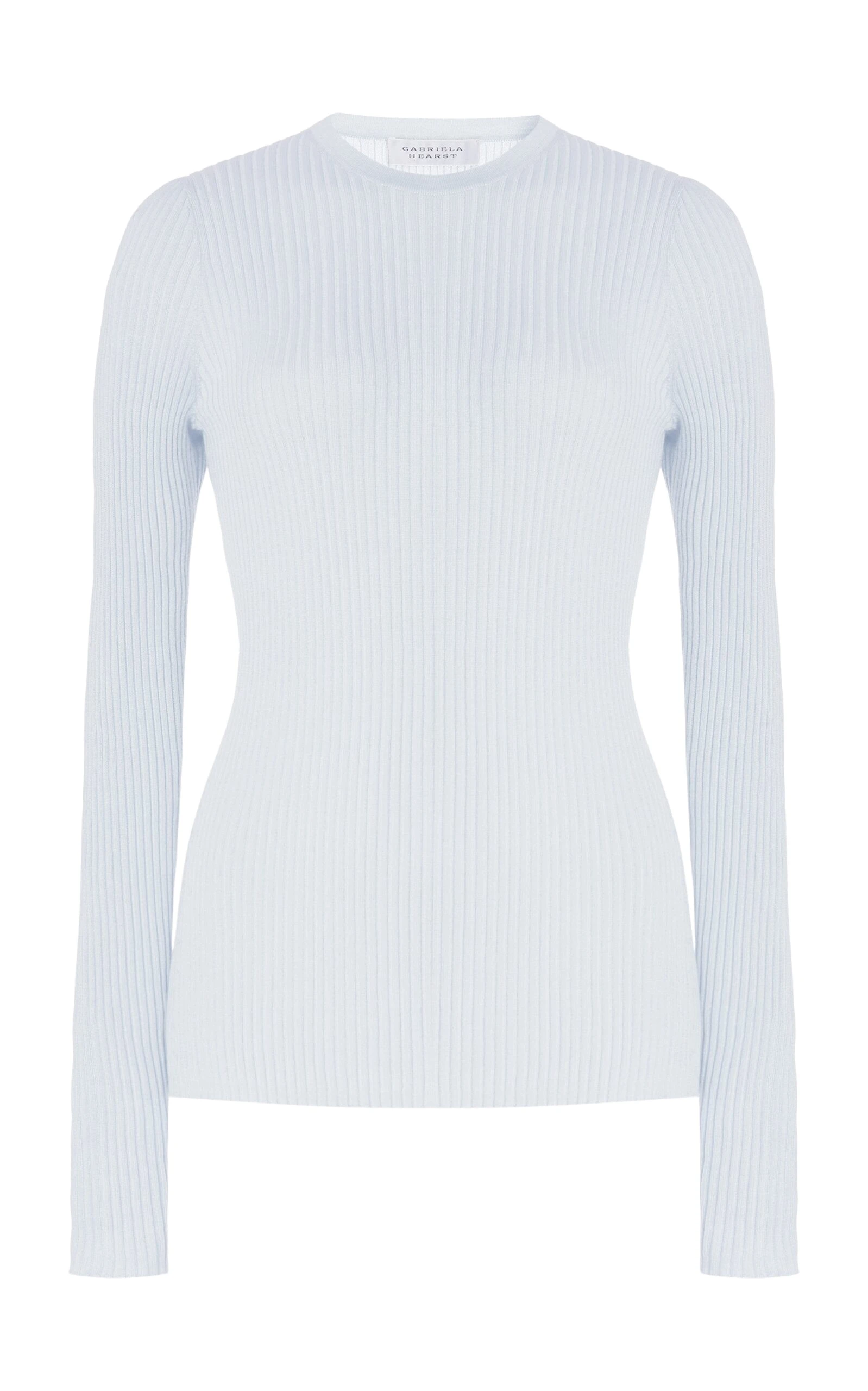 Gabriela-Hearst-Browning-Knit-Sweater-in-Light-Blue-Cashmere-Silk-scaled77401_nobg Gabriela Hearst Browning Knit Sweater in Light Blue Cashmere Silk