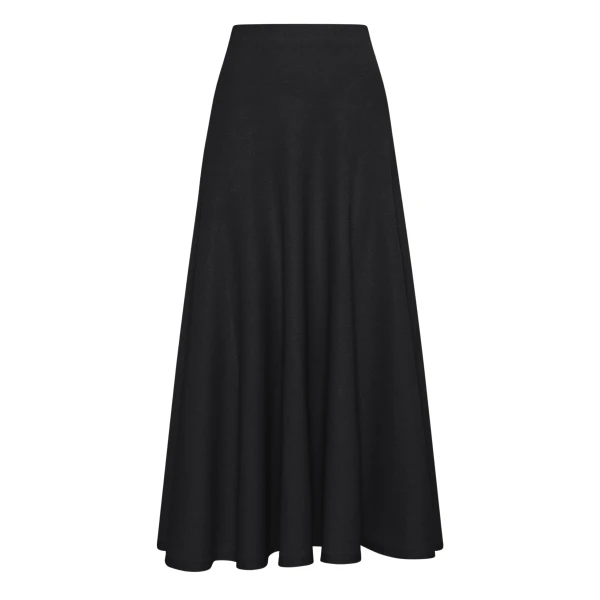 Gabriela Hearst Cairan Knit Maxi Skirt in Black Merino Wool