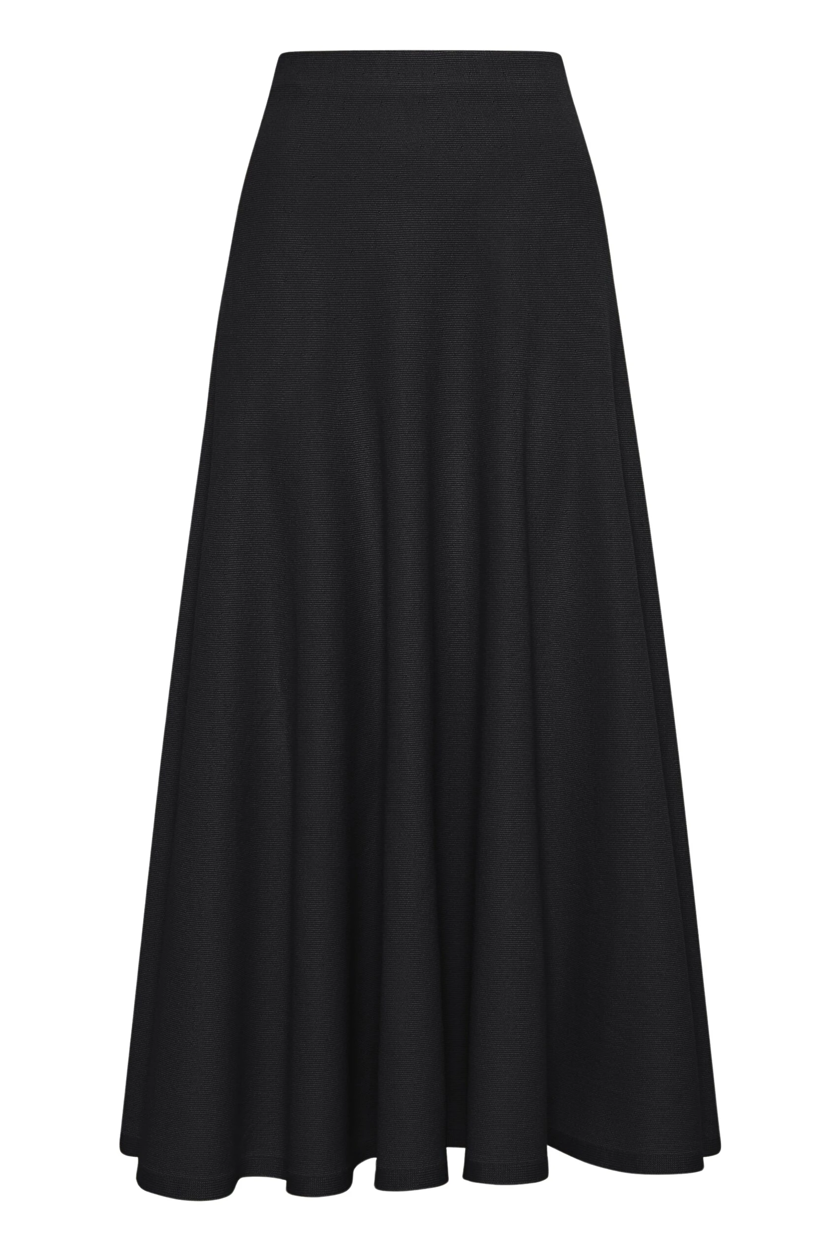 Gabriela Hearst Cairan Knit Maxi Skirt in Black Merino Wool
