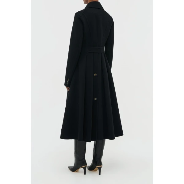 Gabriela Hearst Cantwell Coat in Black Double-face Recycled Cashmere, view 4
