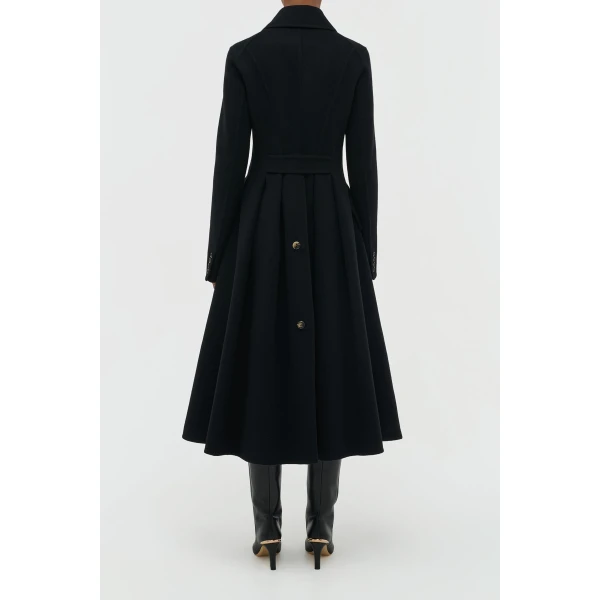 Gabriela Hearst Cantwell Coat in Black Double-face Recycled Cashmere, view 5