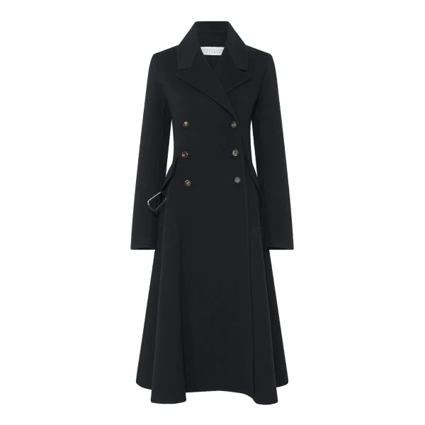 Gabriela Hearst Cantwell Coat in Black Double-face Recycled Cashmere, view 6