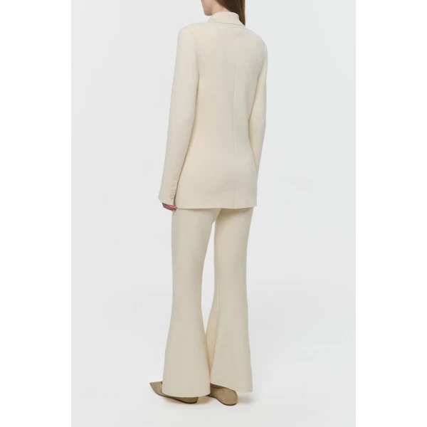 Gabriela Hearst Ceto Knit Blazer in Off White Merino Wool Cashmere, view 4