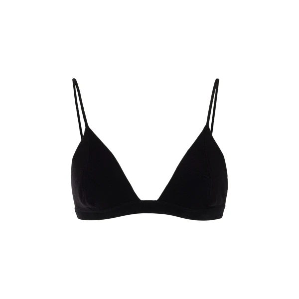 Gabriela Hearst Chevier Knit Bra in Black Merino Wool