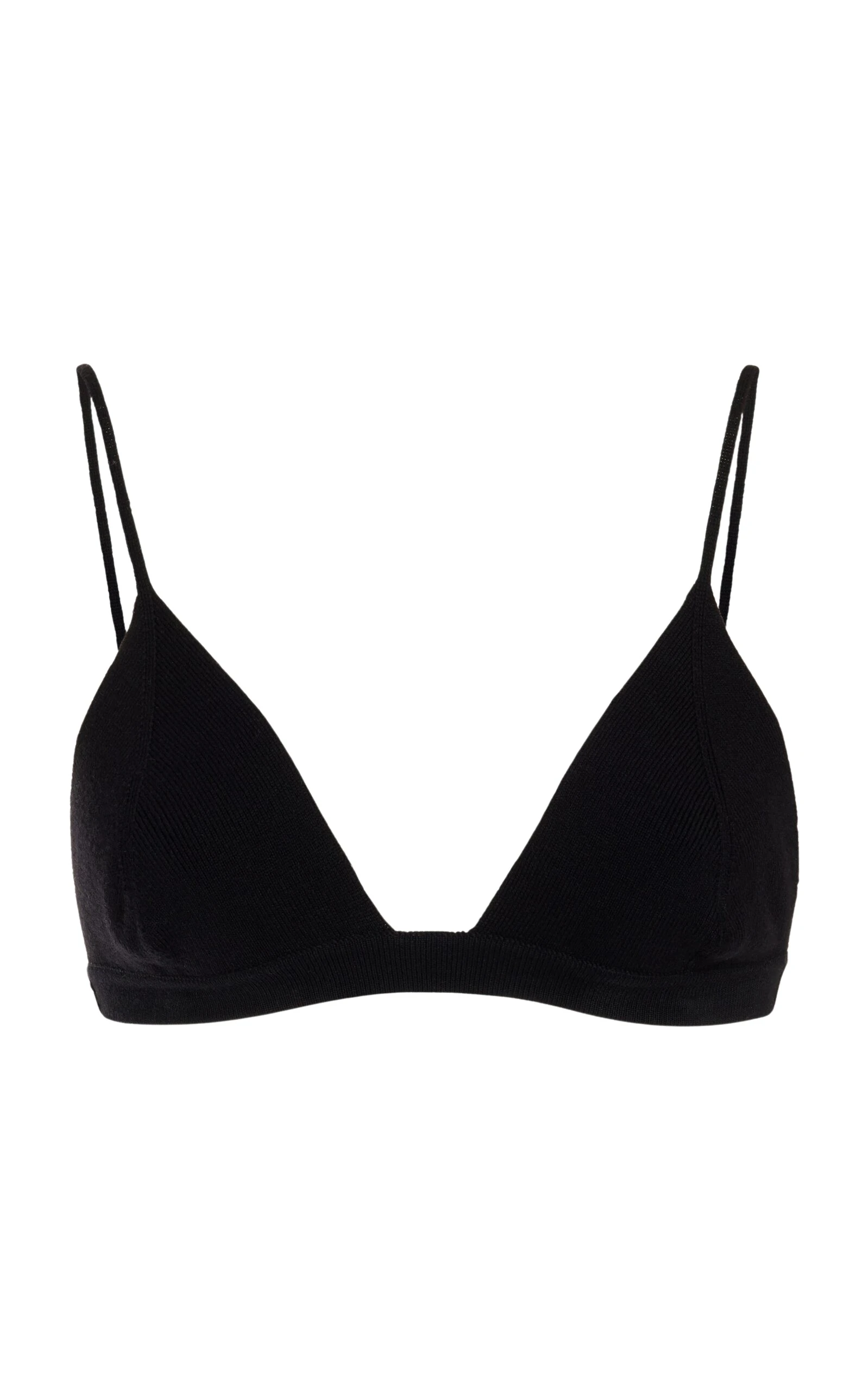 Gabriela Hearst Chevier Knit Bra in Black Merino Wool